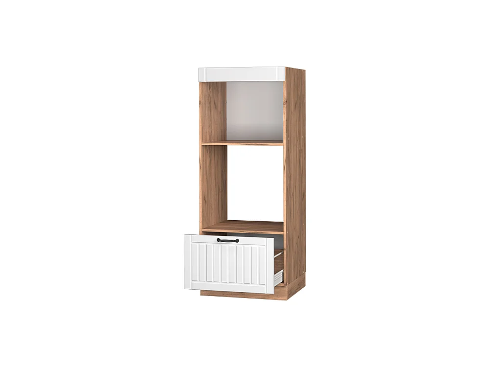 Microwave cabinet white country house 60x58.1x153.6 fame-line