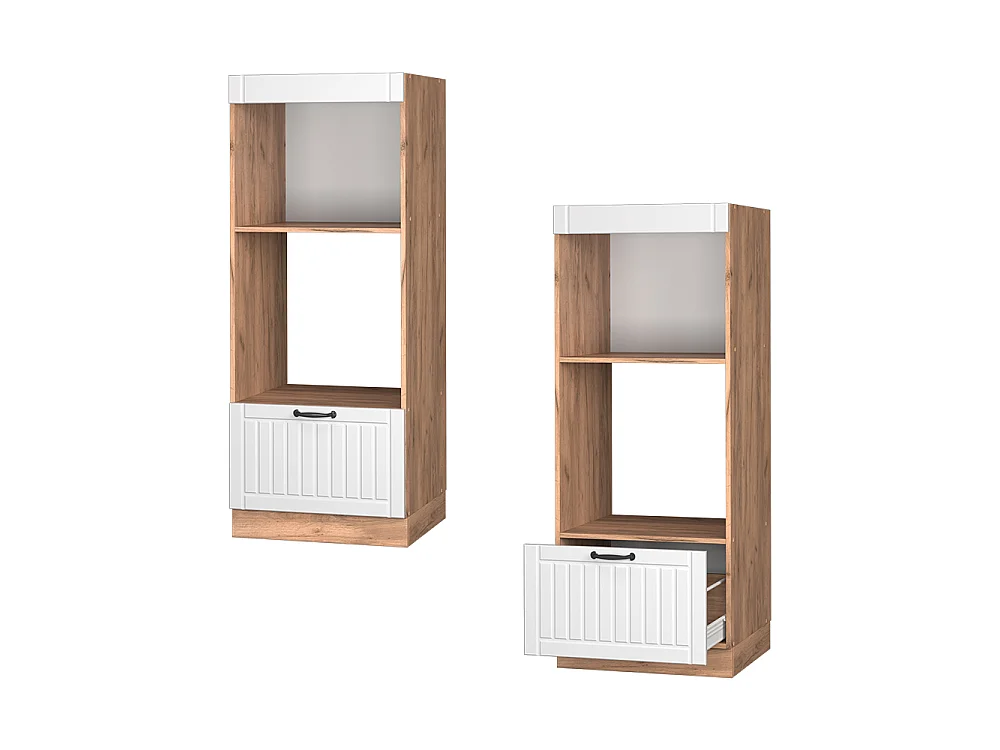 Microwave cabinet white country house 60x58.1x153.6 fame-line