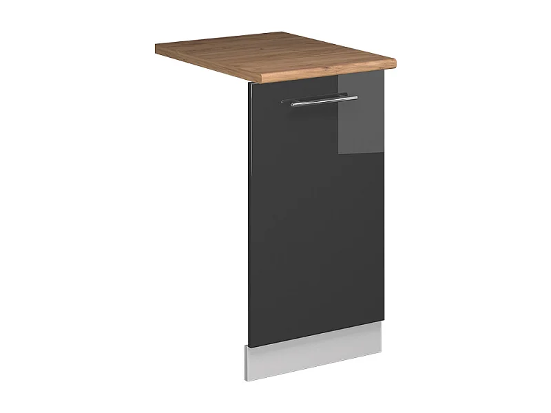 Façade de lave-vaisselle anthracite haute brillance 45x1.6x81.8 fame-line