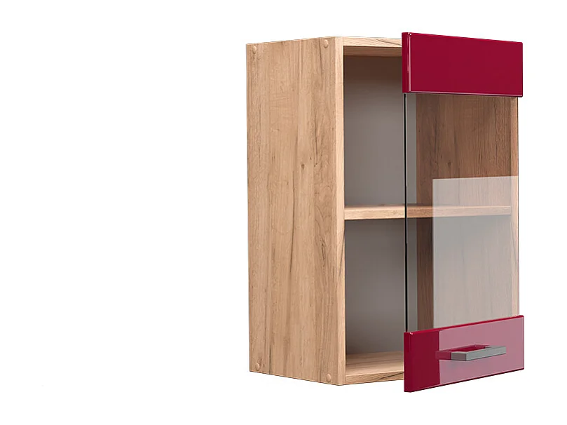 Armoire en verre rouge brillant 40x31x60 r-line
