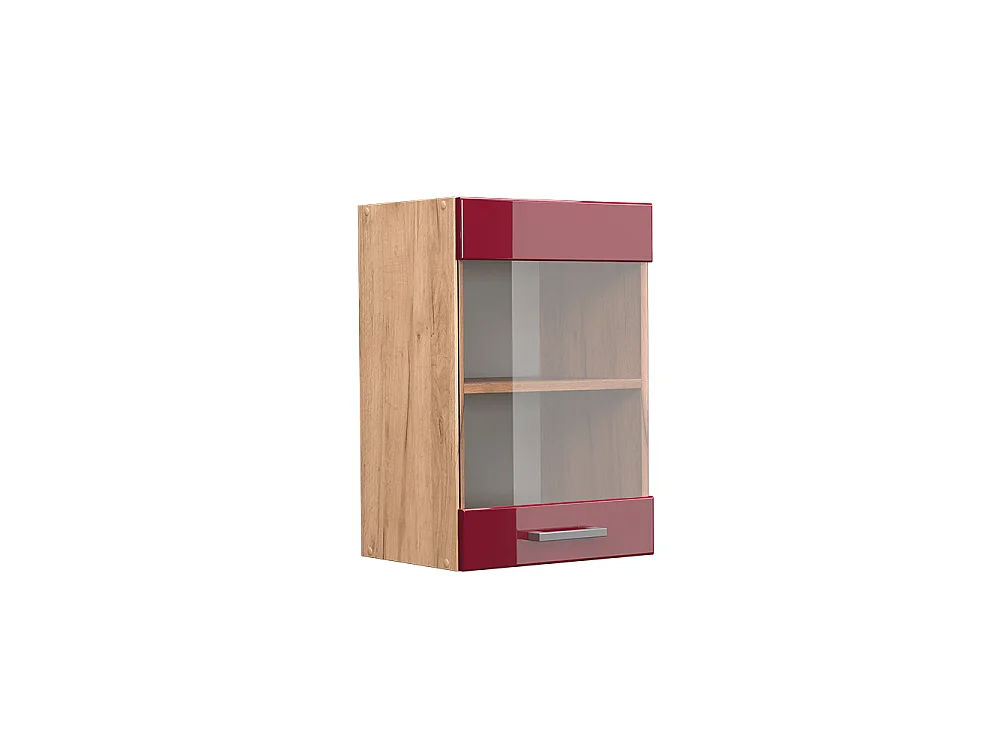 Glass kitchen cabinet red high gloss 40x31x60 r-line