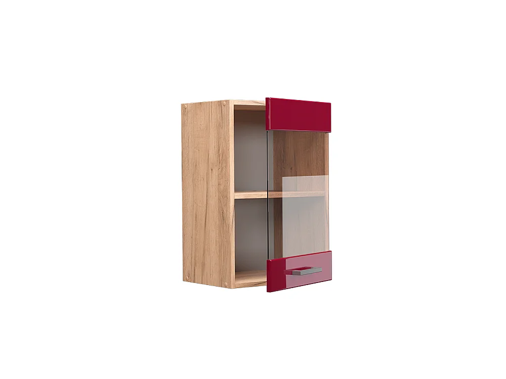Glass kitchen cabinet red high gloss 40x31x60 r-line