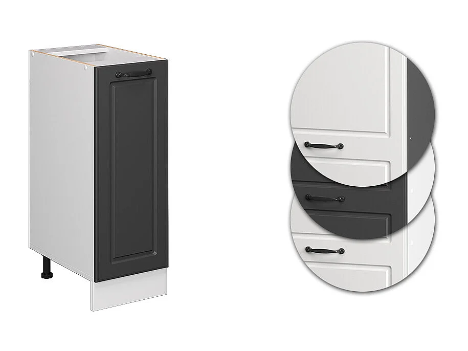 Meuble de cuisine anthracite campagne 30x46x81.6 r-line