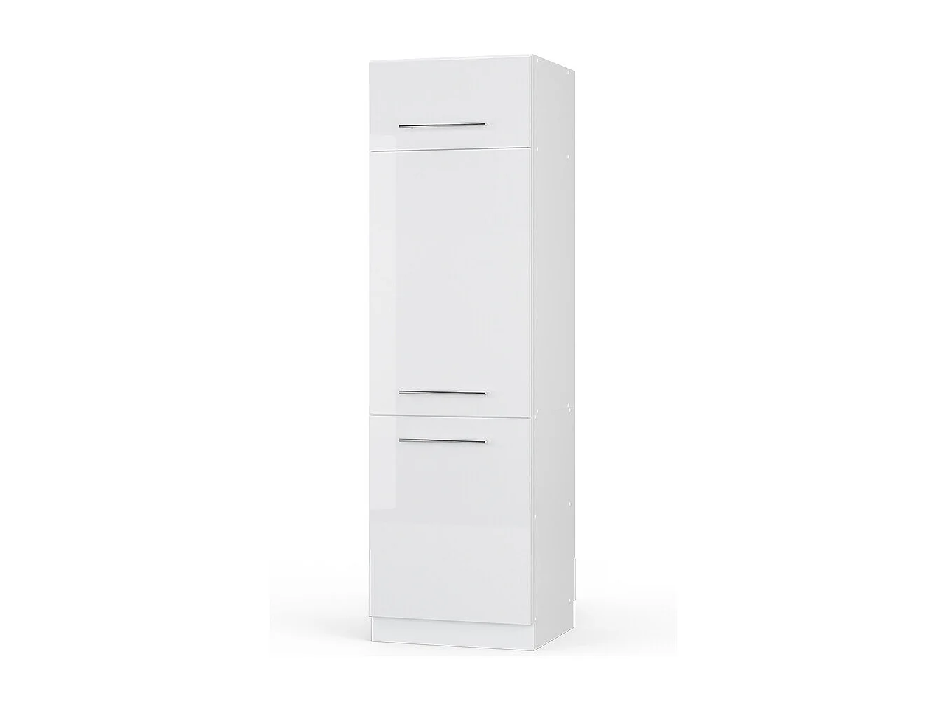 Armoire pour frigo blanc haute brillance 60x58.1x206.8 fame-line