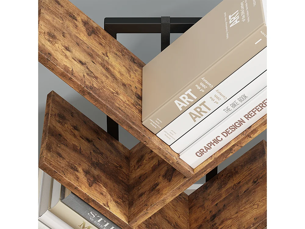 Étagère à livres bois antique 40x20x71 fyrk