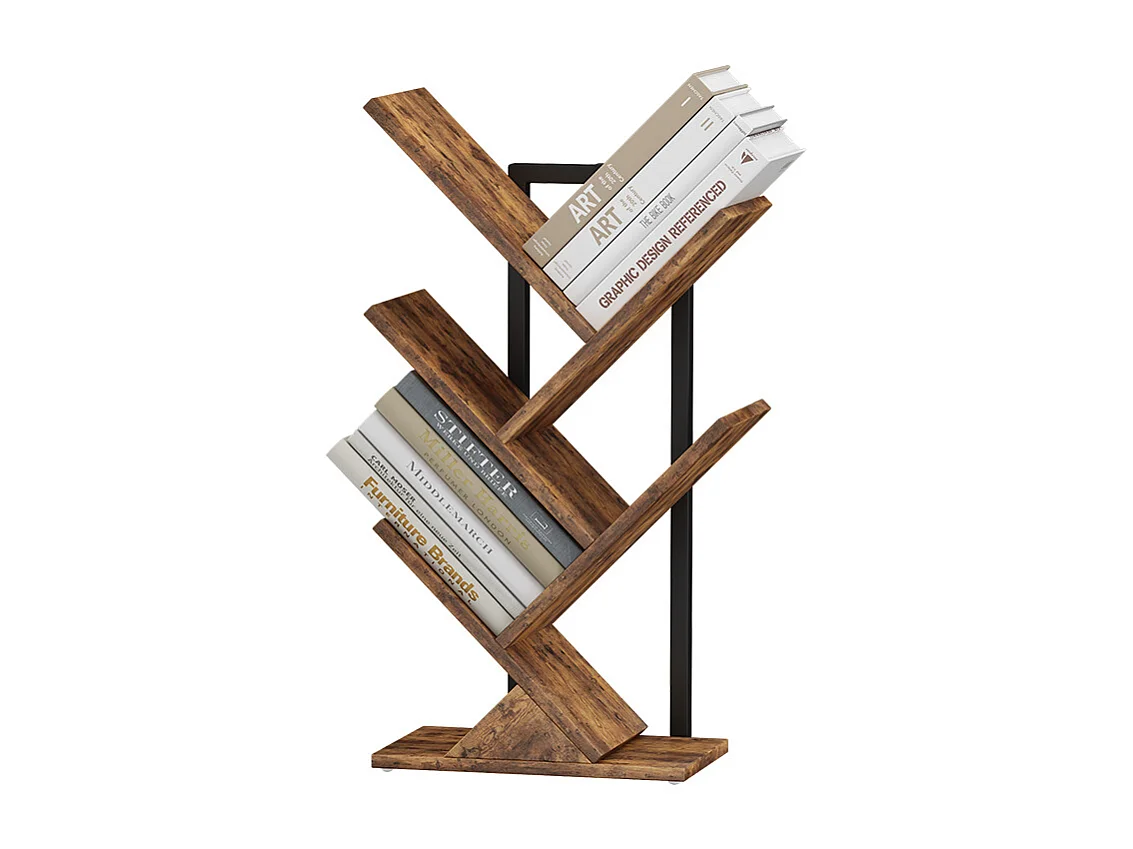 Étagère à livres bois antique 40x20x71 fyrk