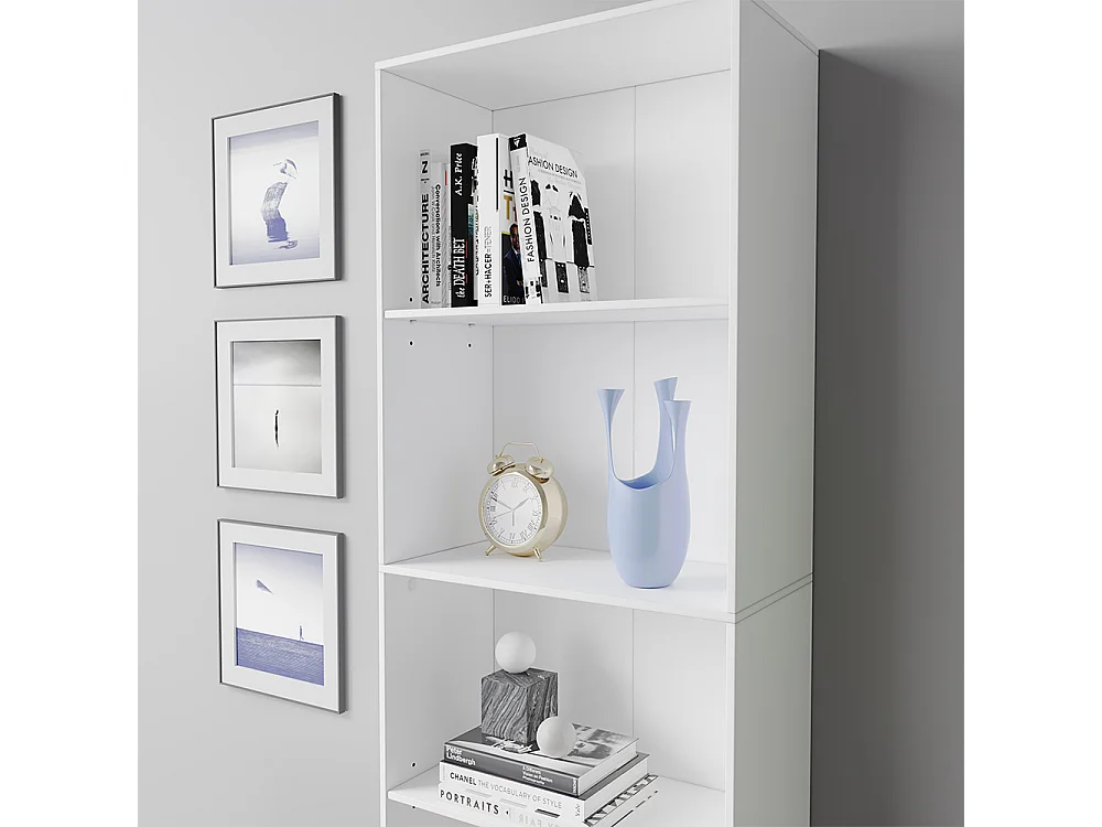 Bibliothèque blanc 60x30.4x190 bob