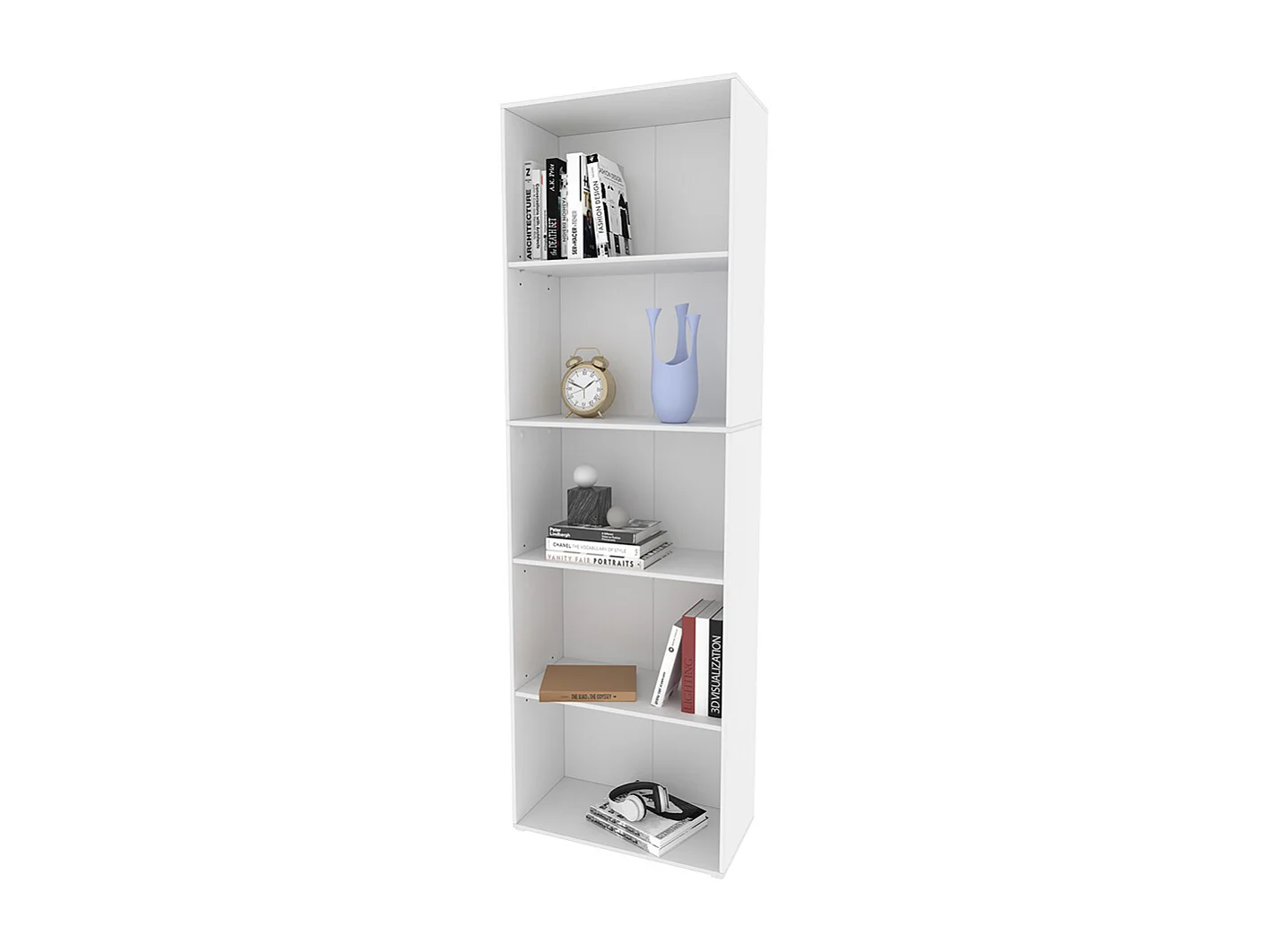 Bibliothèque blanc 60x30.4x190 bob