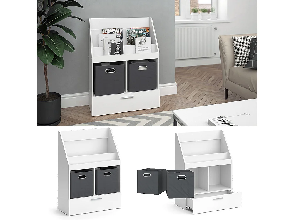 Bücherregal weiß 72x31.2x96.2 luigi