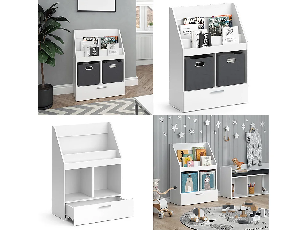 Bibliothèque blanc 72x31.2x96.2 luigi