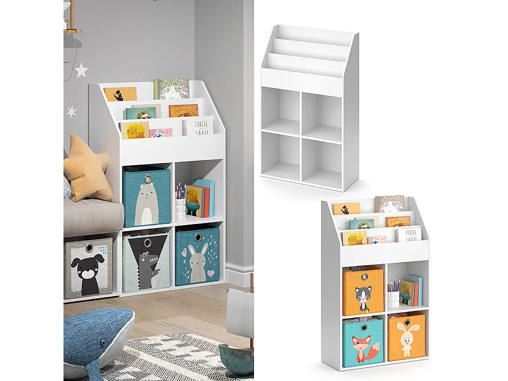 Bücherregal weiß 72x31.2x114.2 luigi