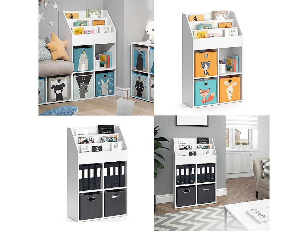 Bücherregal weiß 72x31.2x114.2 luigi