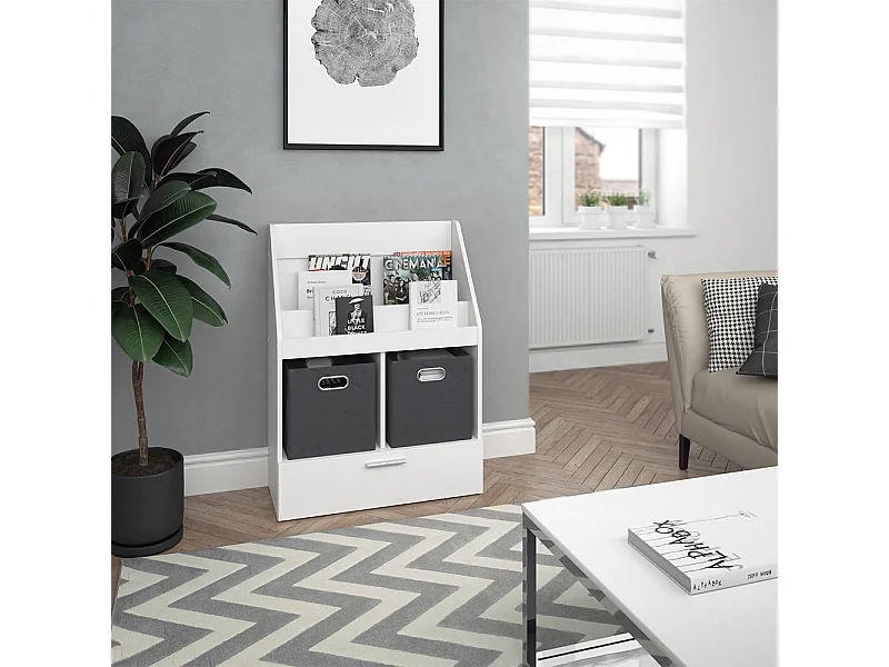 Bibliothèque blanc 72x31.2x96.2 luigi