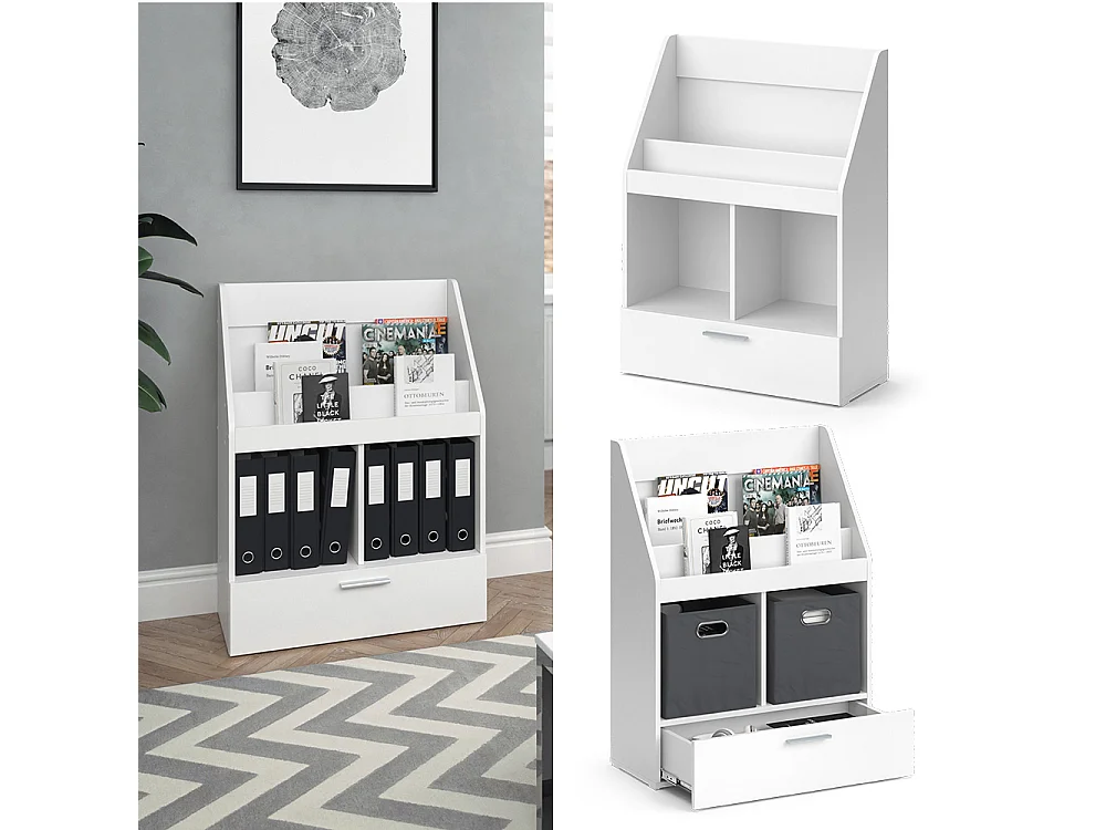 Bücherregal weiß 72x31.2x96.2 luigi