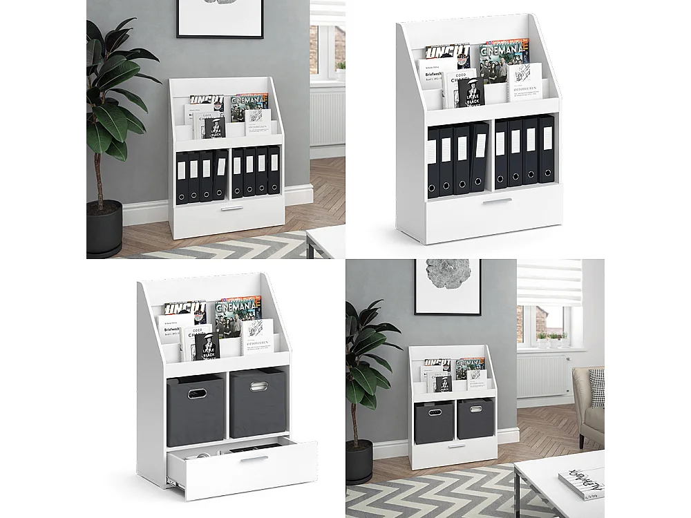 Bibliothèque blanc 72x31.2x96.2 luigi