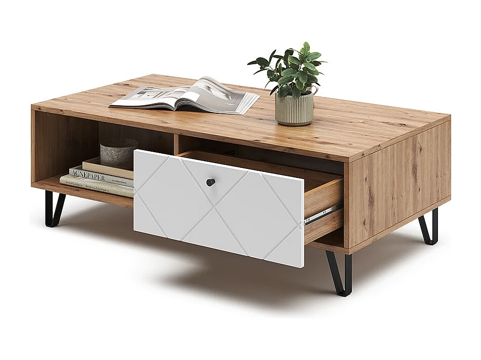 Couchtisch artisan-eiche 110x60x37 nizza