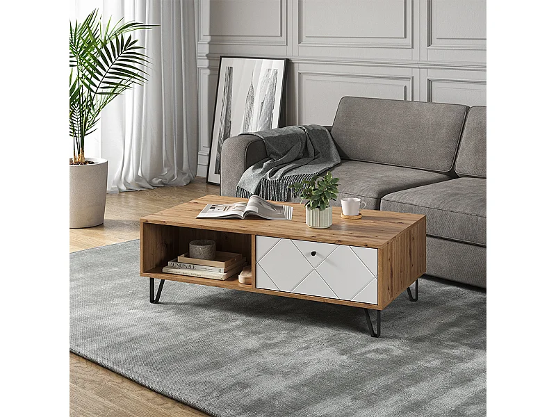 Couchtisch artisan-eiche 110x60x37 nizza