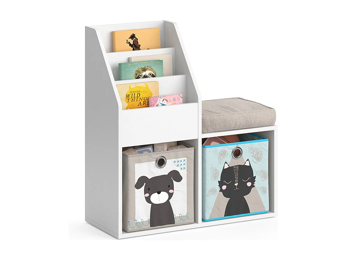 Bücherregal weiß 72x30.9x79 luigi