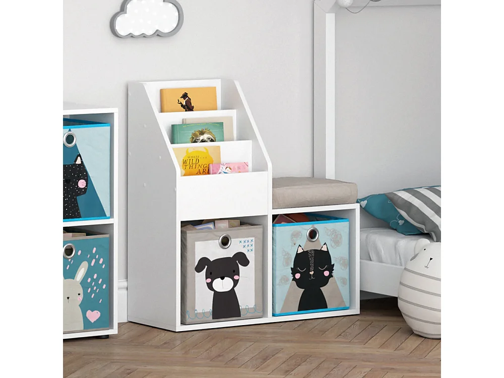 Bibliothèque blanc 72x30.9x79 luigi