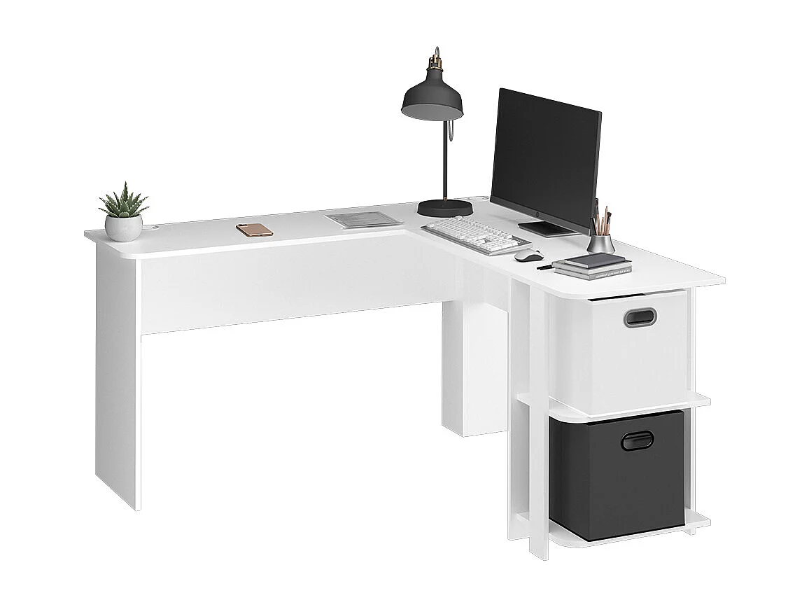 Eckschreibtisch weiß 140x140x75 nikita