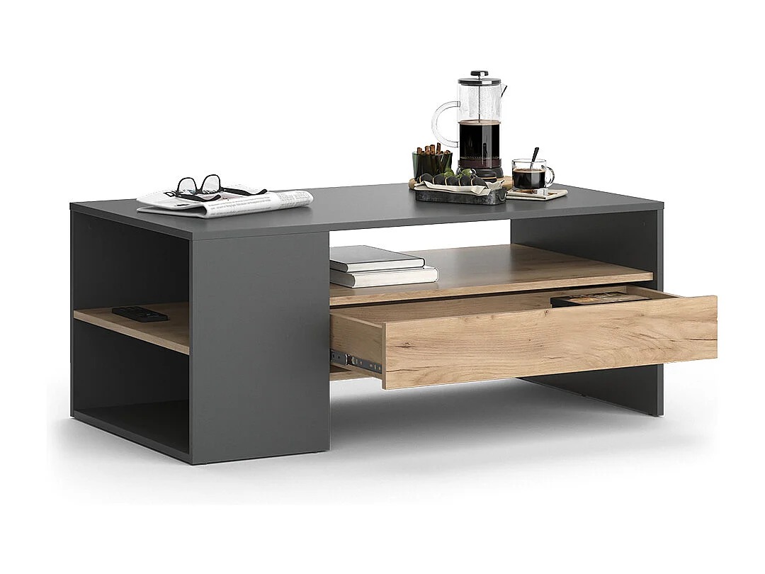 Table basse chêne de force doré 110x60x45.5 fabien