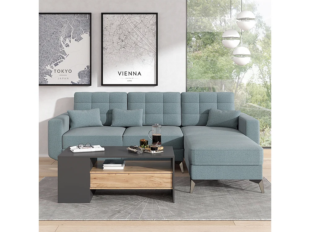 Sofabord gold power oak 110x60x45.5 fabien