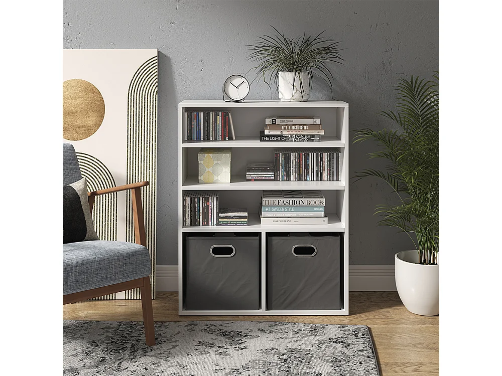 Bücherregal weiß 72x30.6x90.2