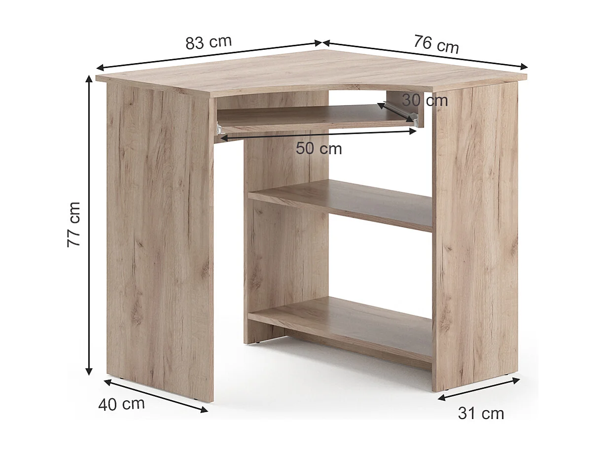Scrivania angolare sonoma 83x76x77 odin