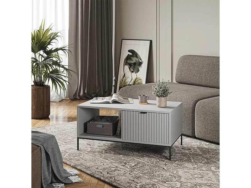 Couchtisch grau 90x50x45 eliza