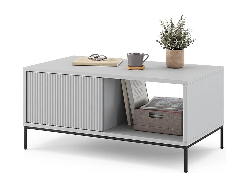 Table basse gris 90x50x45 eliza