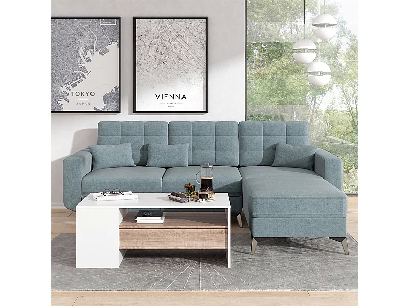 Couchtisch weiß 110x60x45.5 fabien