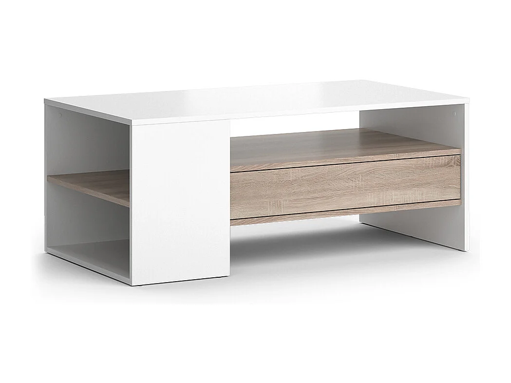 Table basse blanc 110x60x45.5 fabien