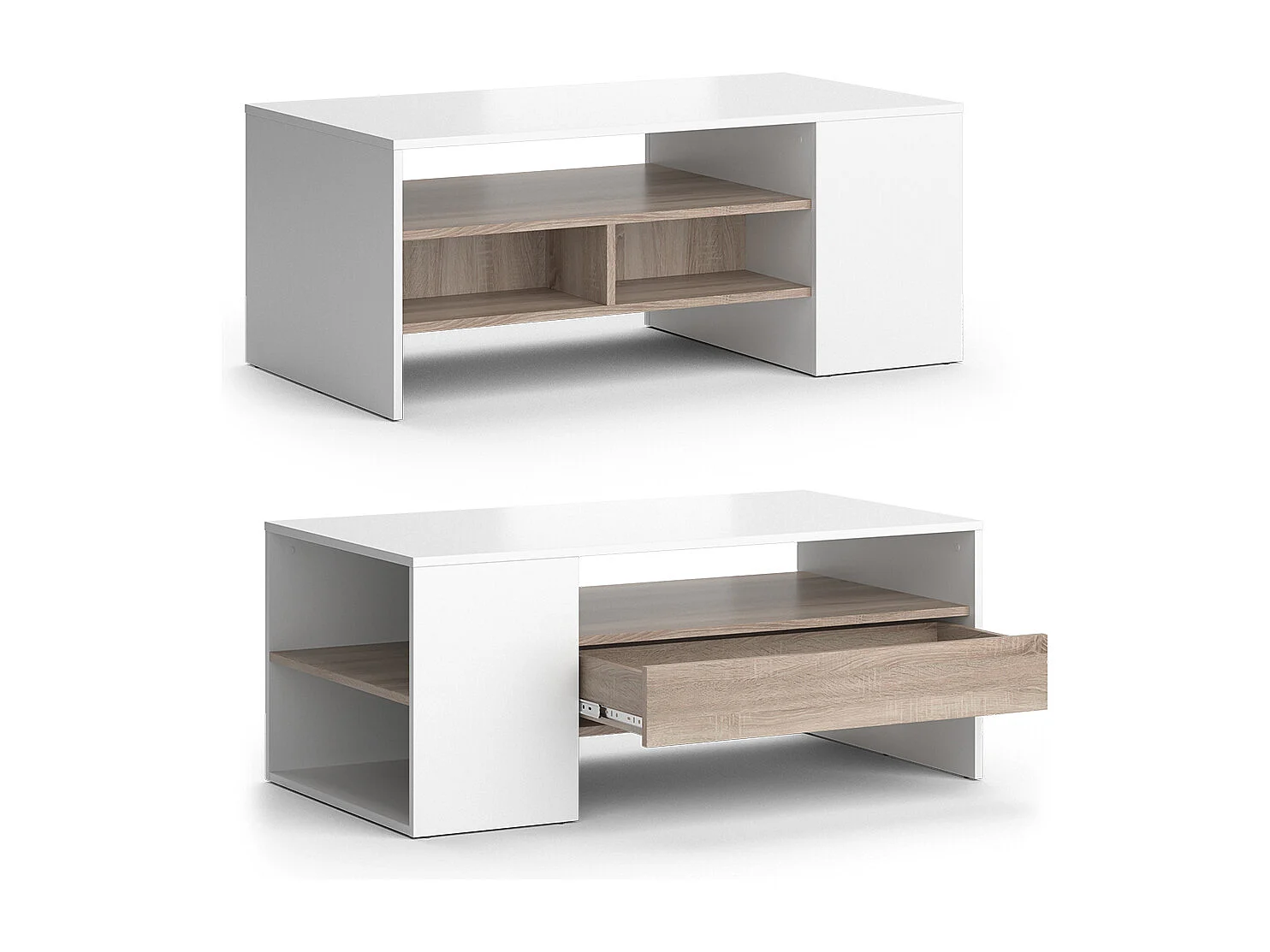 Table basse blanc 110x60x45.5 fabien