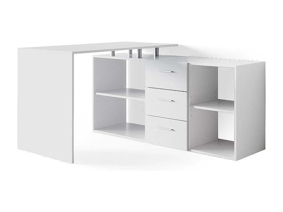 Eckschreibtisch weiß 215x60x75 dante