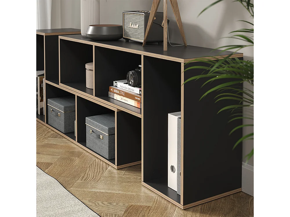 Bücherregal anthrazit 112.8x30x56.4 tetrix