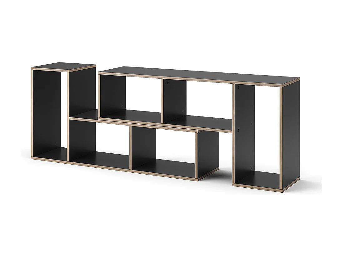 Bibliothèque anthracite 112.8x30x56.4 tetrix