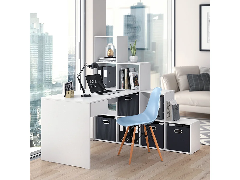 Bureau dangle blanc 139x142.4x143 sarah