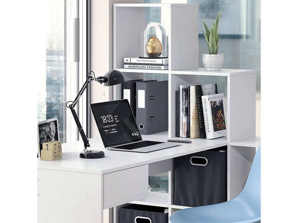 Bureau dangle blanc 139x142.4x143 sarah