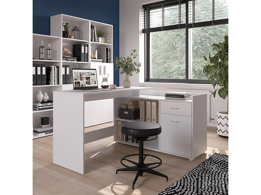 Bureau dangle blanc 135x77x115 noira