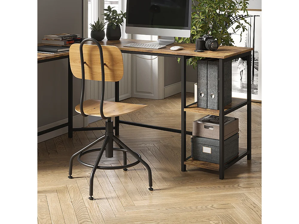 Eckschreibtisch antikholz 138x50x75 fyrk