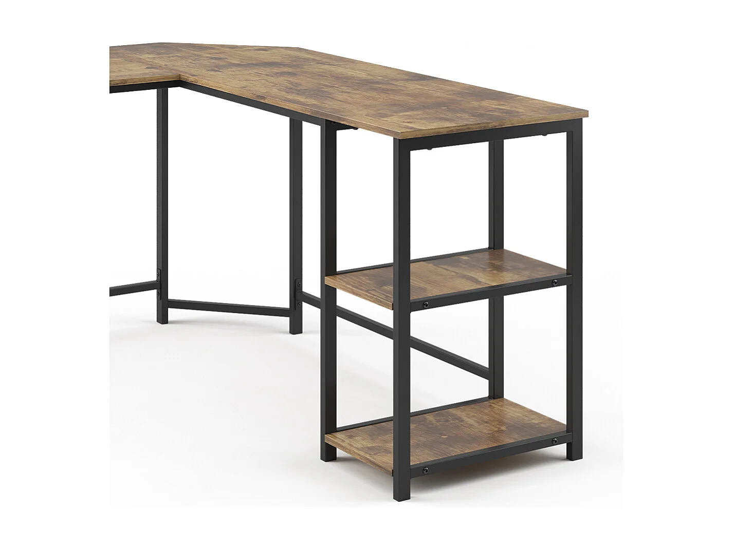 Eckschreibtisch antikholz 138x50x75 fyrk