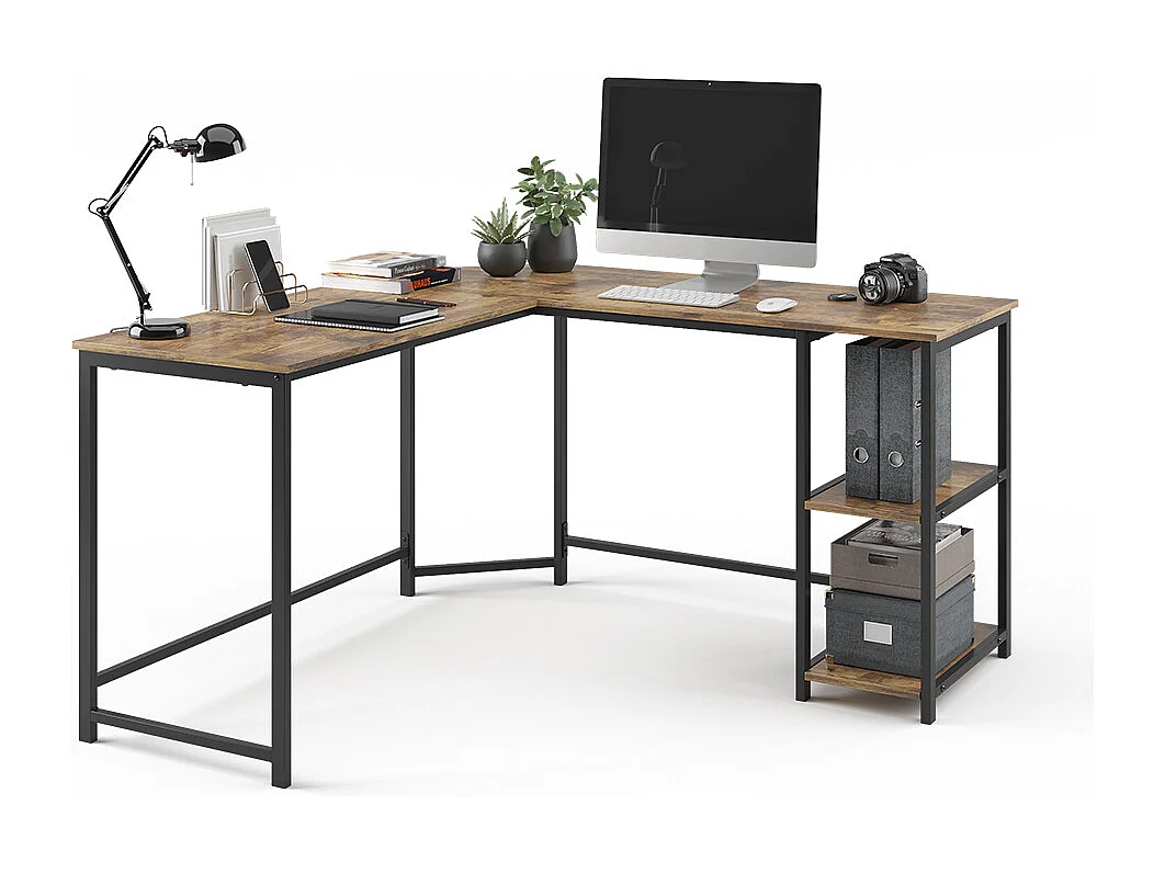 Eckschreibtisch antikholz 138x50x75 fyrk