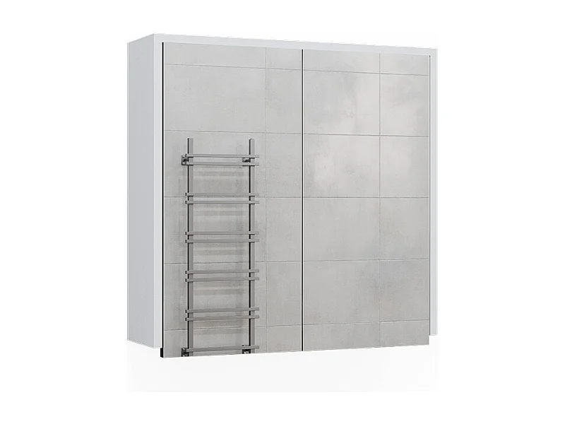 Badspiegelschrank weiß/anthrazit 60x17x58 maltin