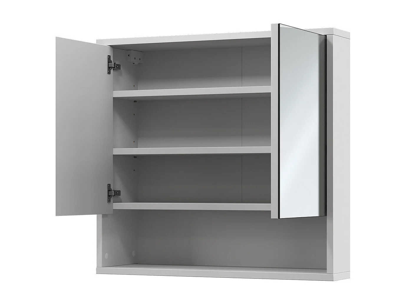 Armario con espejo para baño blanco 70x22.1x65 eliza