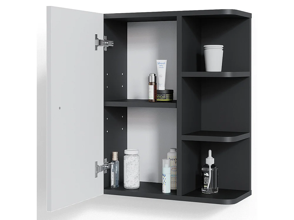 Badkamerkast wit hoogglans 47.2x20.8x59.2 fynn