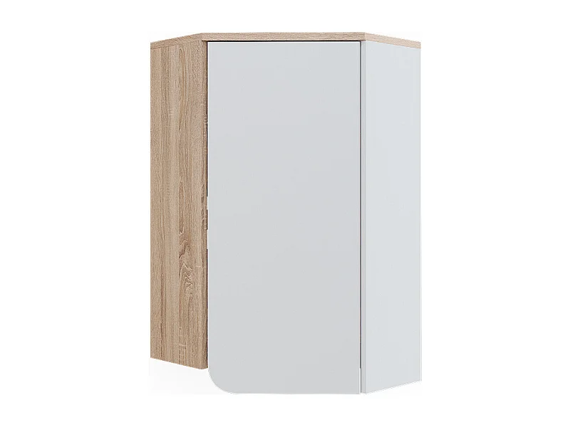 Armario de pared de esquina sonoma/blanco 42.4x42.4x75 karen