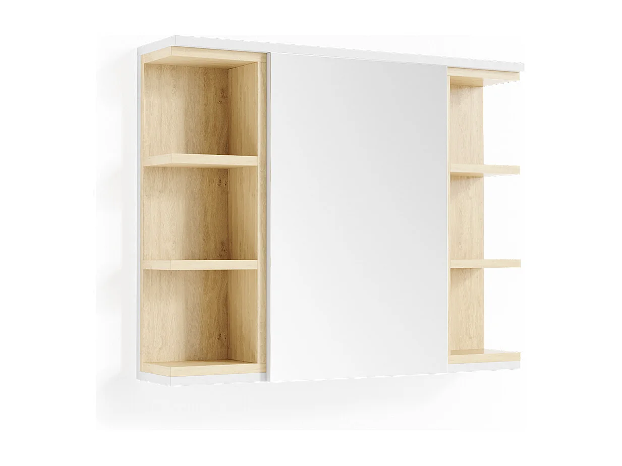 Armoire de toilette blanc 79.6x18x64 aquis