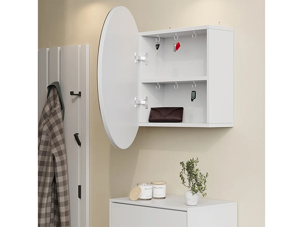 Armoire de toilette blanc 60x17.4x60 loki