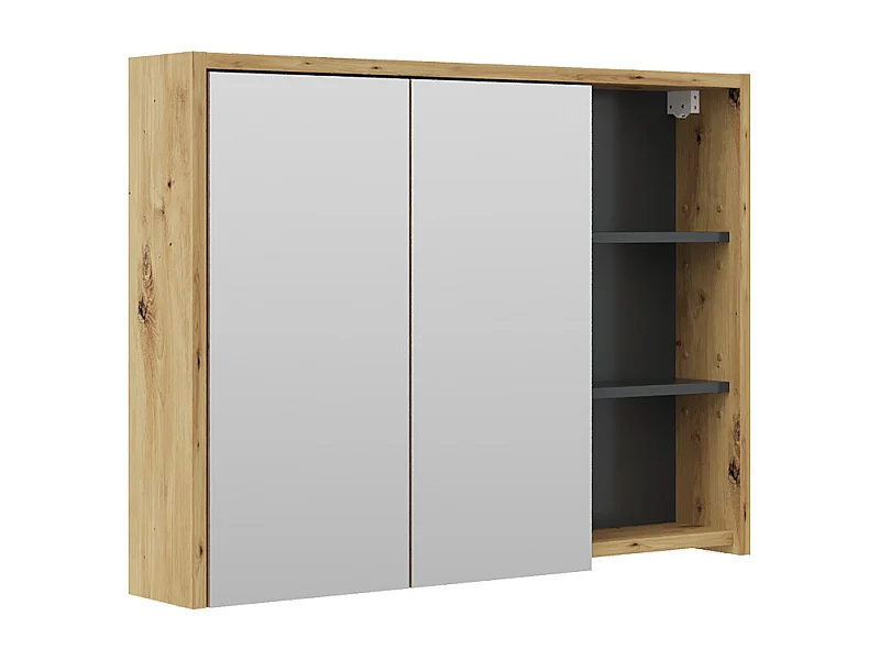 Badspiegelschrank eiche/anthrazit 100x18x75 viola