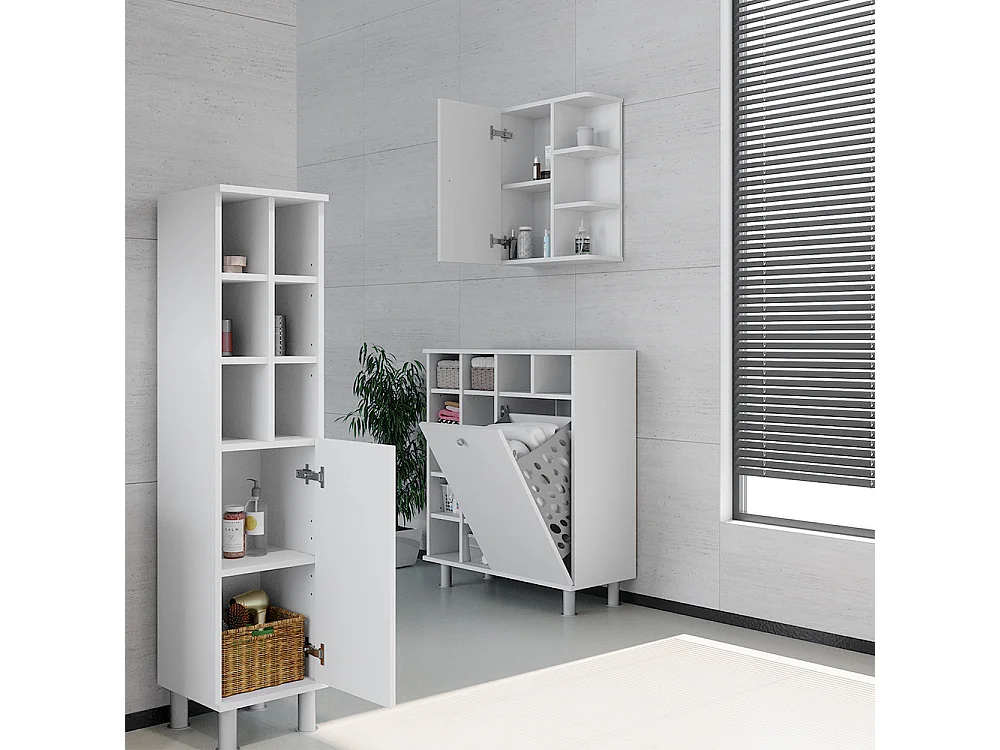 Armario de baño blanco 47.2x20.8x59.2 fynn